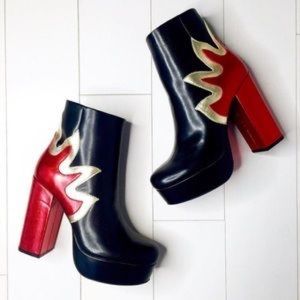 Flame Platform Boots